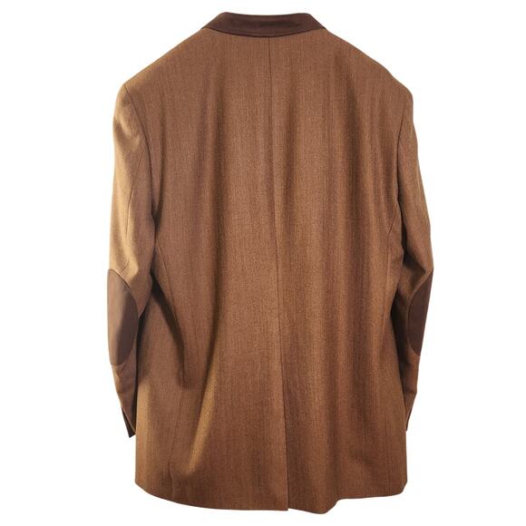 MICHAEL KORS Brown Wool Blazer with Elbow Patches, Size 48L - Picture 2 of 12